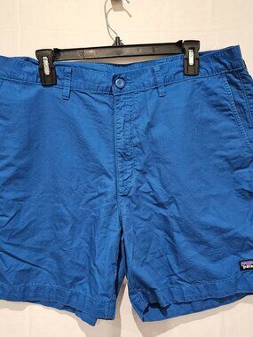 Patagonia Men's All Wear Shorts 36 Blue Lightweight Cotton Casual Regular